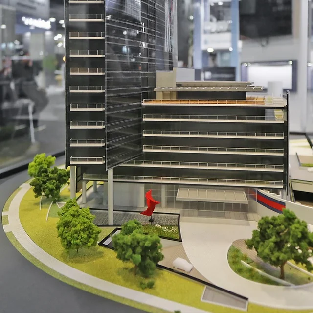 Maquete de edificação comercial