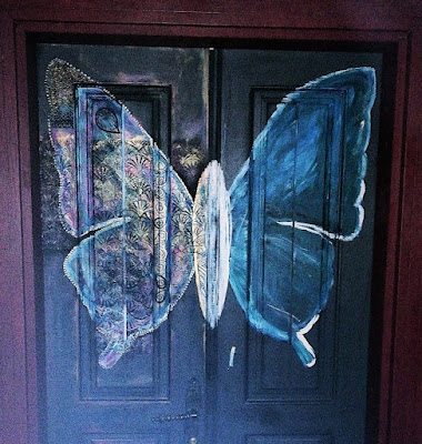 kelebek,butterfly,kapı,door,painted,rölyef,