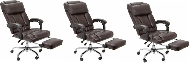 3. Barton High Back Office Chair with Extend Footrest Pad