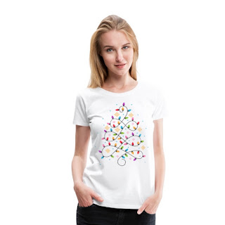 Merry Christmas Colorful Lights Women’s Premium T-Shirt