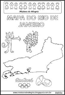 Jogos olímpicos e mapa Rio de Janeiro