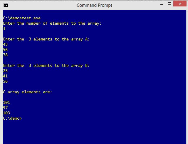 C prograaming, C programs, array