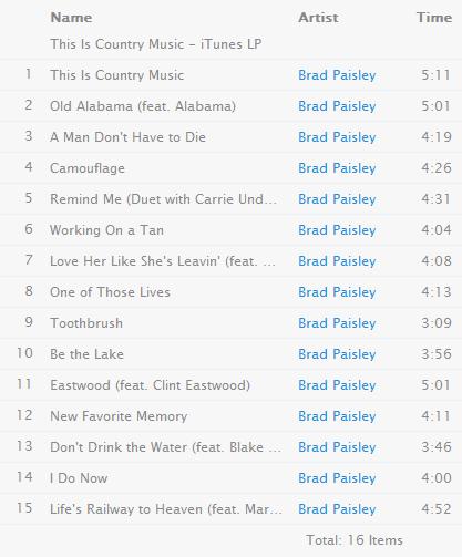 brad paisley this is country music album art. quot;This Is Country Music {iTunes