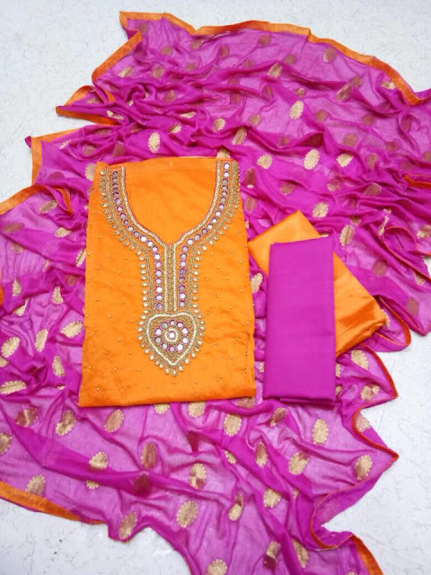 chanderi silk top