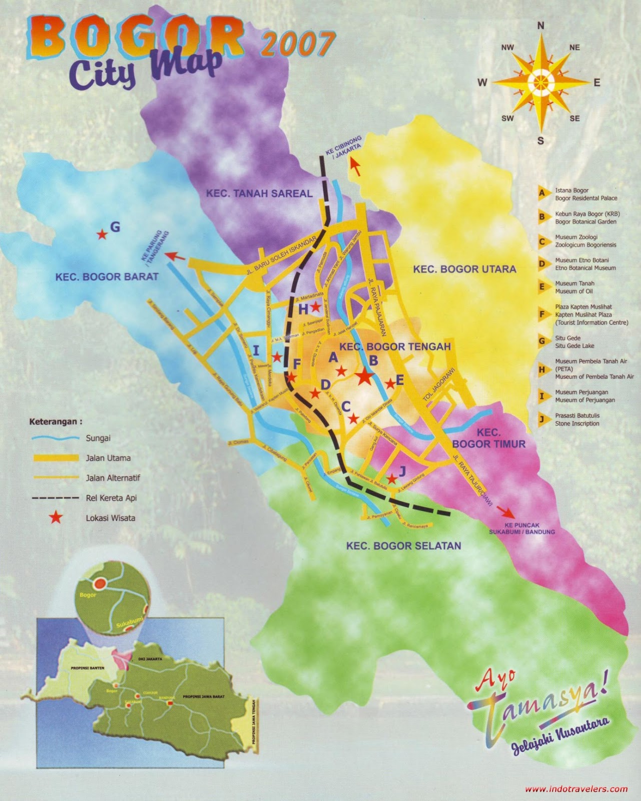 Peta  Lengkap  Indonesia Peta  Wisata Kota Bogor 