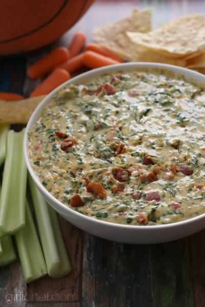 Cheesy Spinach and Bacon Dip