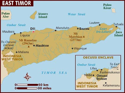 East Timor Map Regional Political