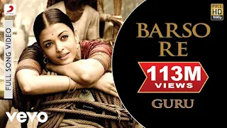 Barso Re Megha Megha Lyrics - Guru | Shreya Ghoshal | A.R. Rahman