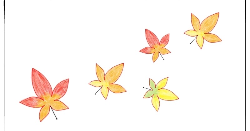 簡単な紅葉 もみじ の葉っぱのイラストの描き方 遠北ほのかのイラストサイト