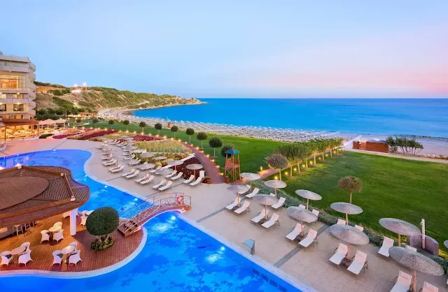 A sky view of Elysium Resort & Spa, A one of best hotels in naxos
