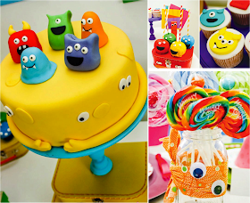 Tarta, cupcakes y cakepops para fiesta infantil de monstruos