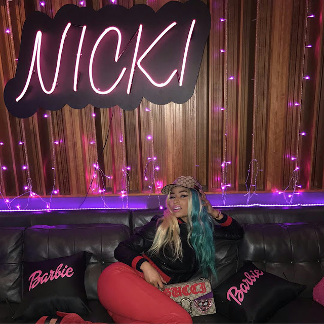 American Rapper Nicki Minaj Spotted In The Studio With Wizkid (PHOTOS)