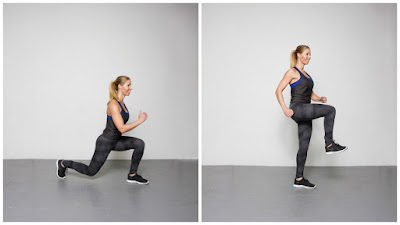 Reverse Lunges With Knee Lifts