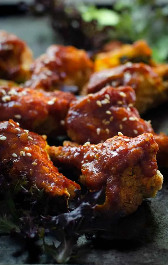 Korean spicy chicken wings