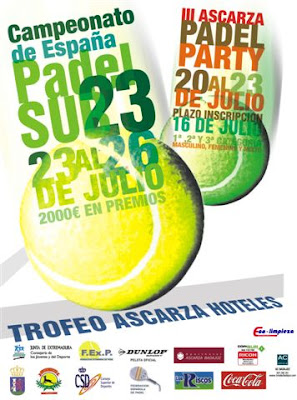 Cartel del Campeonato España padel SUB-23