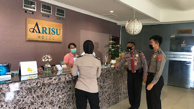 Pastikan Keamanan Hotel, Ditpamobvit Polda Banten Lakukan Patroli