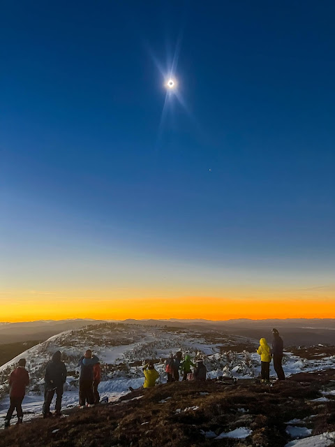 2024 Total Solar Eclipse over Saddleback Maine