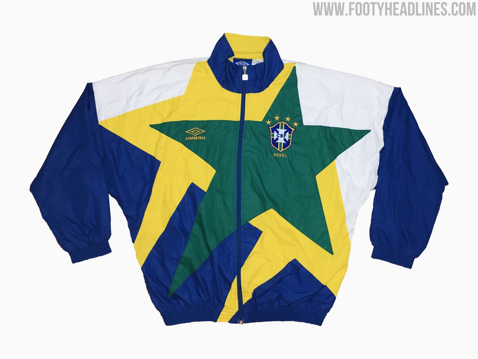 Hamilton Wears Umbro Brazil 1990s Jacket - Footy Headlines