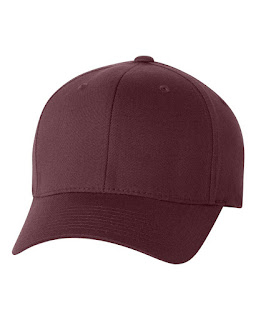 topi baseball maroon