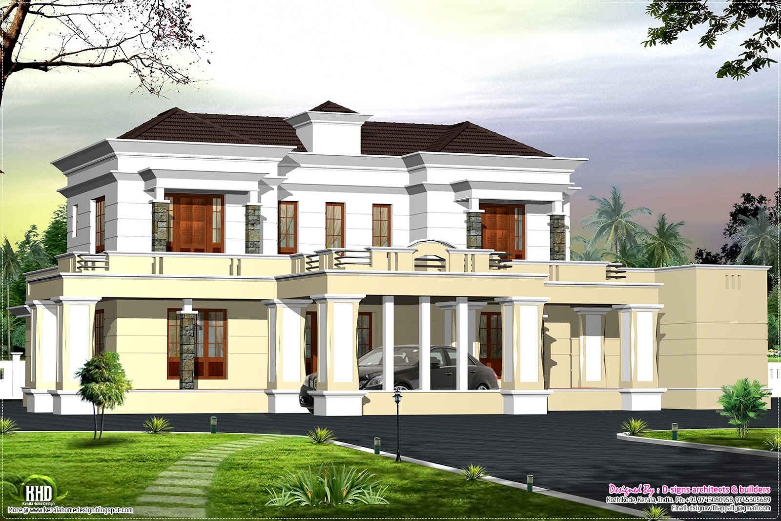 Victorian style luxury home design  Kerala home design and floor plans