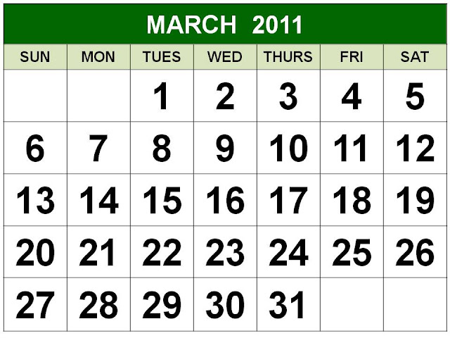 2011 calendar printable pdf. march 2011 calendar printable