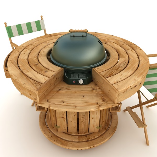 3D barbecue round table