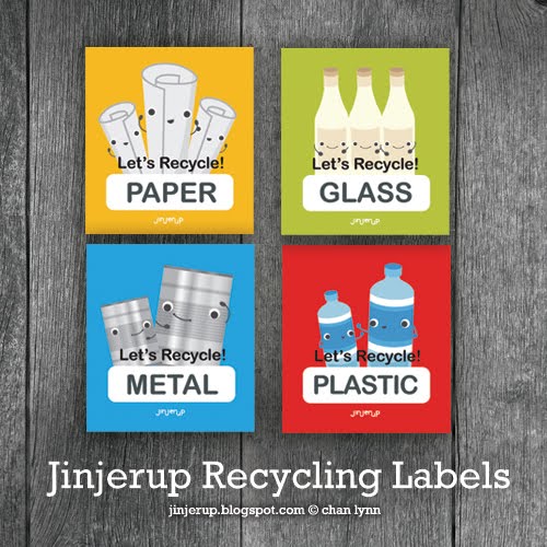 jinjerup freebie of the week recycling labels for your bins