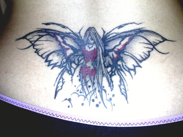 Labels Fairy Lower Back Piece Tattoo Designs