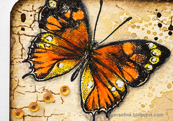 Layers of ink - Butterfly Artist Trading Cards Tutorial by Anna-Karin Evaldsson.