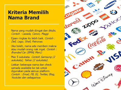 Kriteria Memilih Nama Brand