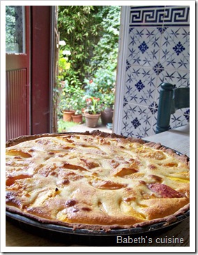 tarte aux pèches et amandes