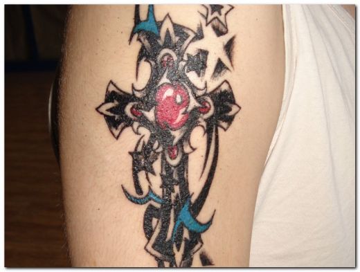 Cross Tattoos On Back For Men. pictures cross tattoos for