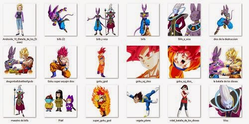 iconos de dragon ball z la batalla de los dioses