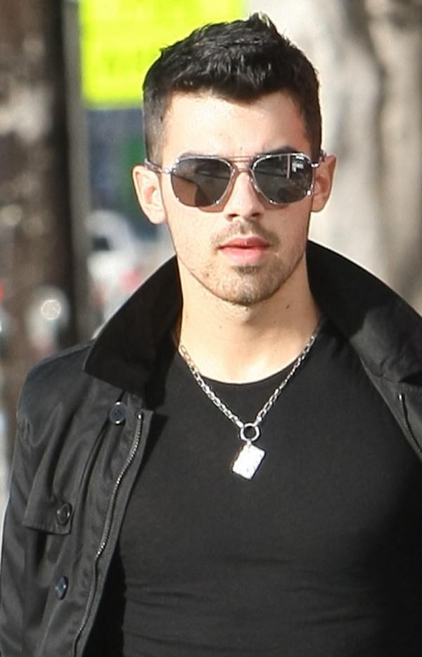 Joe Jonas was spotted taking his puppy Winston for a walk in Los Angeles 