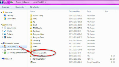 cara menghilanngkan dan menghapus folder windows old pada windows 7