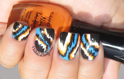 Ikat nail art design