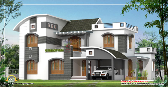 Modern contemporary home design - 264 Square meter (2840 Sq. Ft.)- February 2012