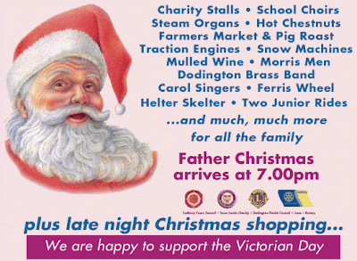 Victorian Day details - Father Christmas arrives at 7pm