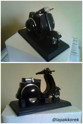 lapak korek, korek unik, korek api vespa, miniatur vespa