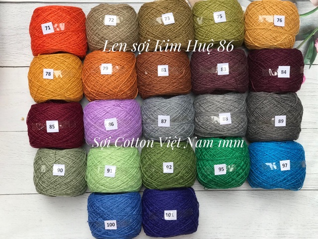 Sợi cotton Việt Nam 1mm ( từ màu 01-22)