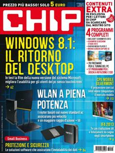 Chip. Computer & Communications - Ottobre 2013 | ISSN 1590-3605 | PDF HQ | Mensile | Computer | Tecnologia | Hardware | Software | Internet
Chip. Computer & Communications rappresenta la più autorevole rivista professionale di informatica per gli appassionati che vogliono sapere tutto sui computer, la tecnologia e l’evoluzione del mercato dell’informatica. Ogni mese articoli approfonditi, speciali di rilievo, test di laboratorio e dettagliate recensioni lo rendono il punto di riferimento per esperti e non.