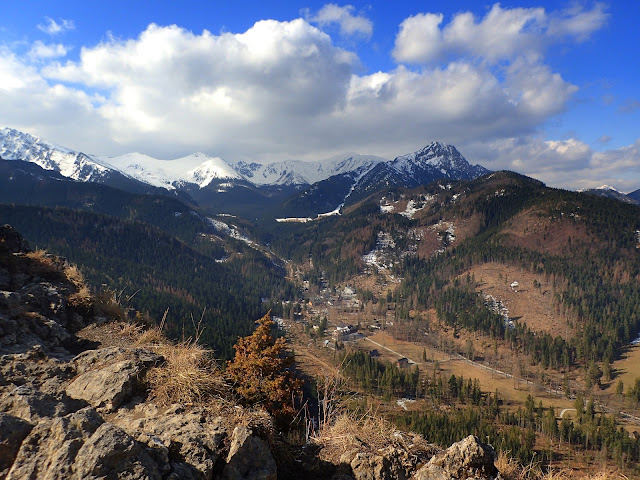 Panorama z Nosala (m.in. Kuźnice i Giewont)