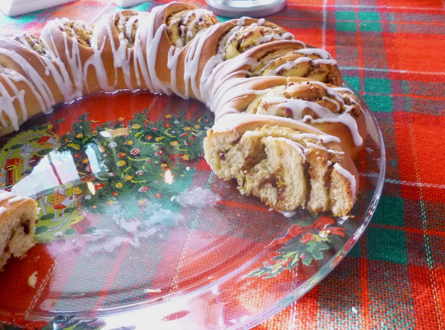 For Love Of The Table Christmas Breakfast Holiday Wreath Coffeecake With Cardamom Orange Pistachios Dried Cranberries