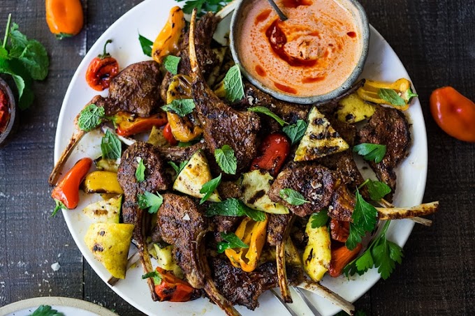  Grill Mutton Ribs With Vegetable