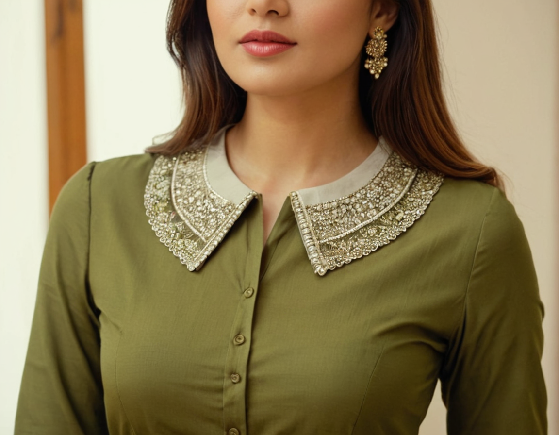 Collar Neck Blouse Back Designs