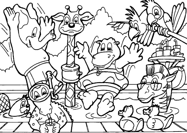 Animal Coloring Page With Farm Pages For Adults Coloring