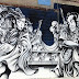 Dragon And Samarai in Tribal Graffiti Alphabet
