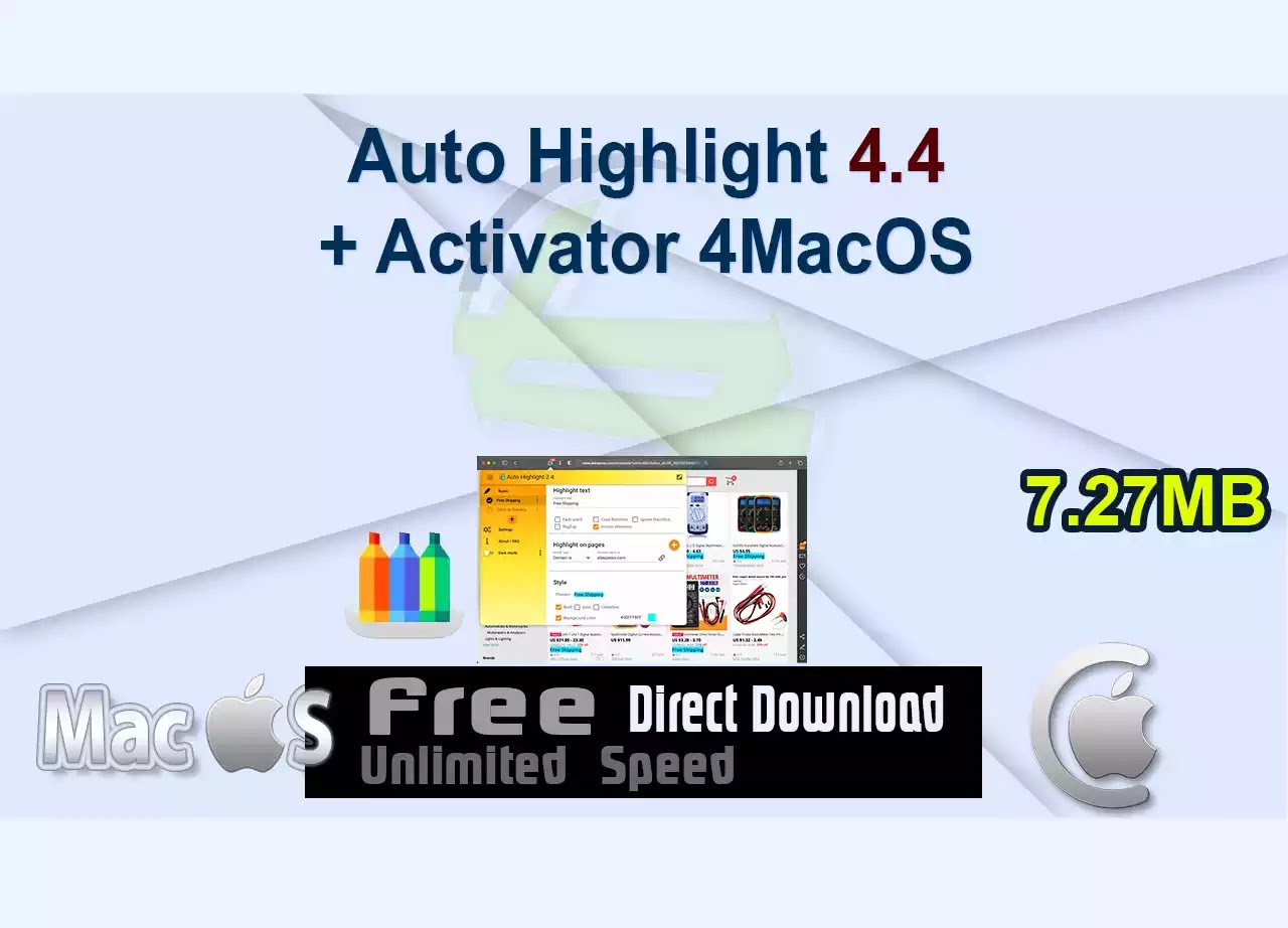 Auto Highlight 4.4 + Activator 4MacOS