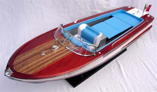 Riva Junior Vintage Wooden Speedboat Model Replica