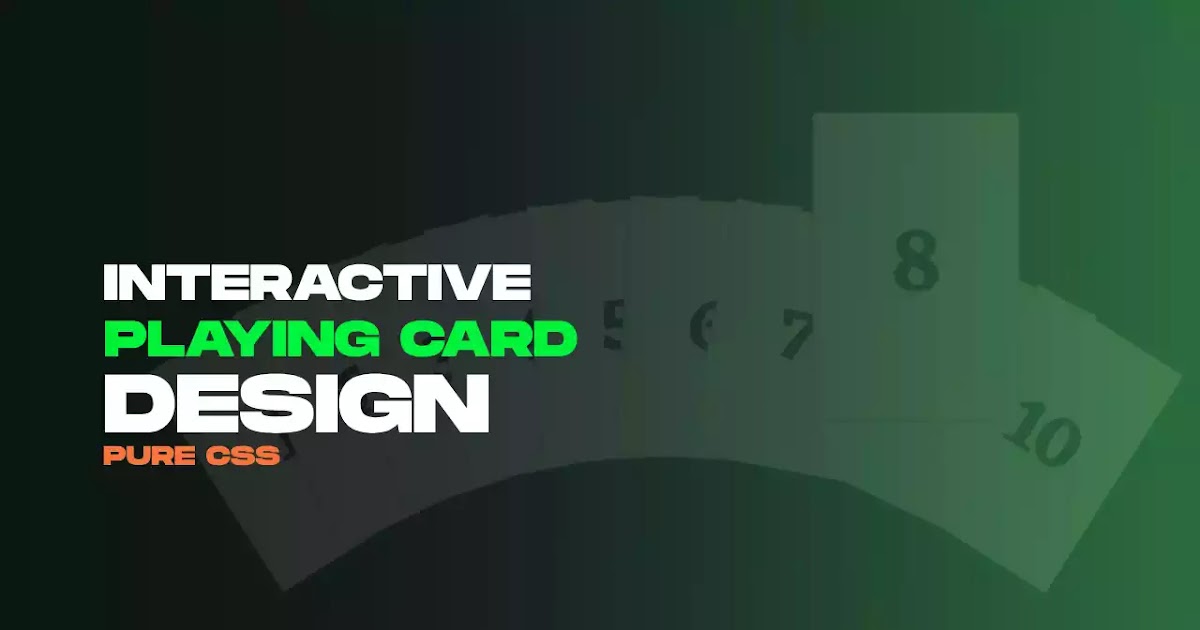 Interactive Playing Cards Animation Using Html Css Only | RUSTCODE
